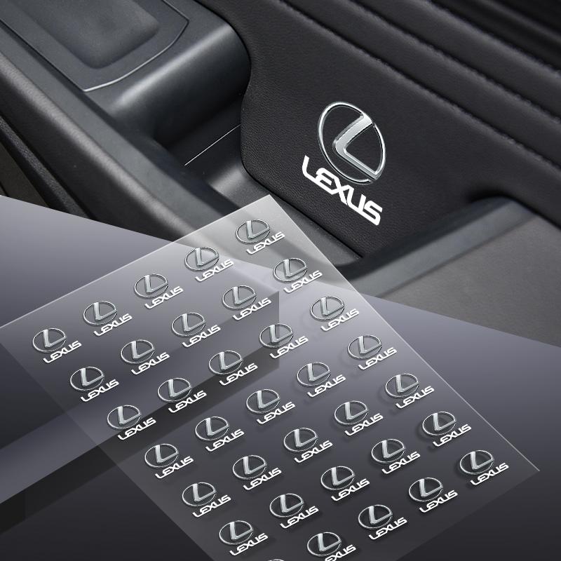 1/2/5/10PCS Car Logo Car Door Handle Anti Scratches Stickers For Lexus F SPORT IS250 IS200 CT200h GS300 LS430 RX450h LX570 IS300HK1