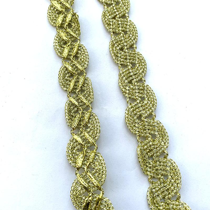 4m/13.12ft Each Bag Lace Trims Curve Ribbons Clothing Curtain Sewing Accessory Handmade DIY Craft Gold Silver Centipede Trim Decoration