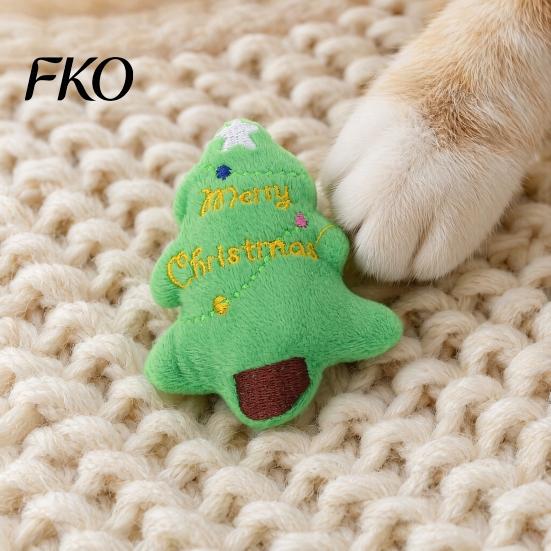 Plush Toys for Cats Christmas Catnip Toy, Santa Tree Snowman Penguin with Natural Catnip, Holiday Kicker Scratch-resistant Cat Toy Kitten
