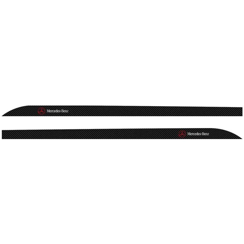 2pcs Carbon Car Door Side Skirt Sill Stripe Sticker Motion design Decals For Mercedes Benz AMG W204 W213 W205 W211 W212 W176 w1