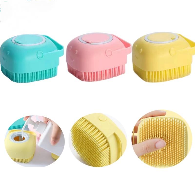 Pet Shower Brush Soft Silicone Massager Shower Brush Cleaning Tool Comb Dog and Cat Cleaning Products