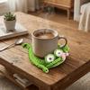 Non-Slip Crochet Animal Coaster Funny Knitted Cup Mat Creative Heat Resistant Pat  Home Decor