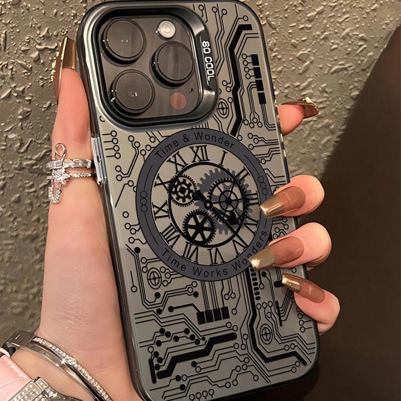 Чехол для телефона с механическим изображением сердца для iPhone 16 15 14 13 12 11 x XR Xs SE2 SE 8 7 plus pro Max mini PC задняя крышка