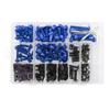 195Pcs Motorcycle Fairing Bolt Kit Aluminum Windscreen Mudguards Screws Fasteners Kit Washers Nut Bolts Screws Clips Assortment
