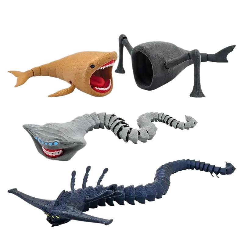 Subnautica Пожиратель Морей Блуп Гран Маха 3D Печатная Фигурка Действия Коллекционная Игрушка Кукла для Детей и Взрослых Подарок