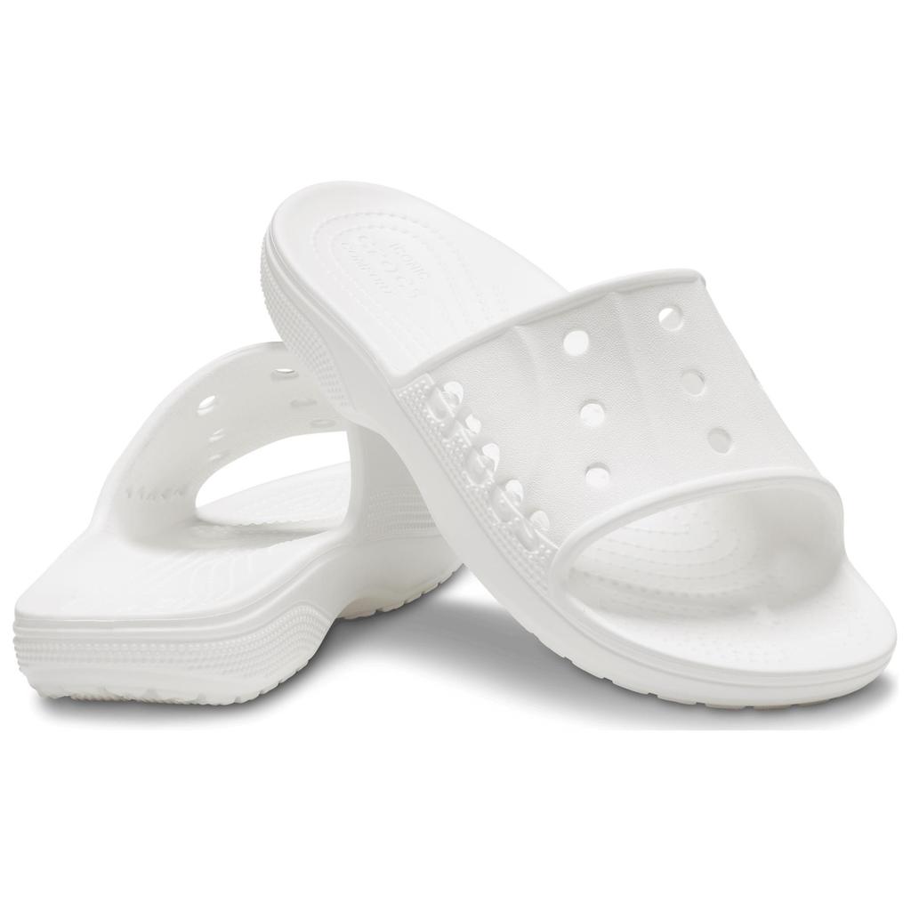 Crocs Baya II Slide Удобные Универсальные Нескользящие Шлепанцы Унисекс Сандалии Белые 208215-100