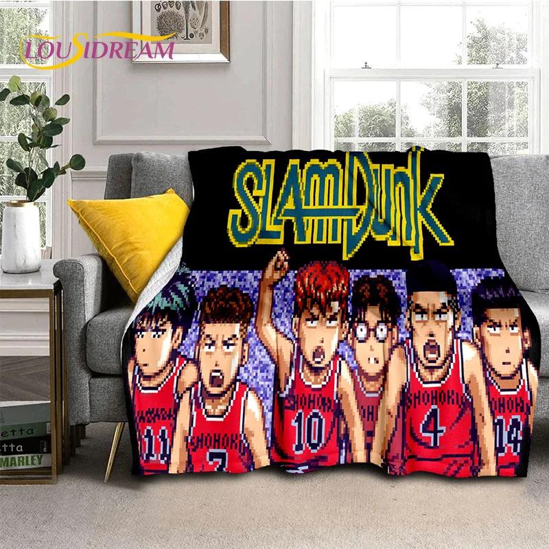 Мультяшное аниме про баскетбол Slam Dunk, мягкое флисовое одеяло для кроватей, спальни, дивана, пикника, плед для отдыха на открытом воздухе, подарок