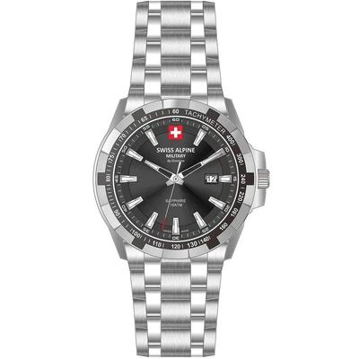 Star Fighter Оригинальные Нержавеющая Сталь Черный Циферблат Кварцевые 7044.1237 100М Мужские Часы