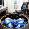 1pc Elegant BowChair Carpet for Office, Indoor Non-Slip Washable Polyester Fiber Carpet, Mat For Office, Machine Washable
