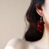 Серьги-кисточки Ancola Red Flocked Round - Ретро-минимализм, Универсальные и Элегантные.