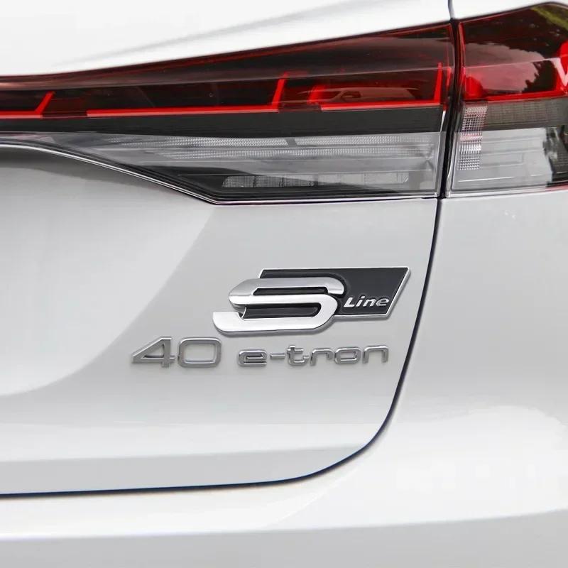 1Pc new Metal Logo Sticker Badge Decals for Sline TT Q2 Q3 Q5 Q7 Q8 A3 A4 A5 A6 A7 R8 B5 B6 B7 B8 C5 RS4 RS5 V8 Car Decoration
