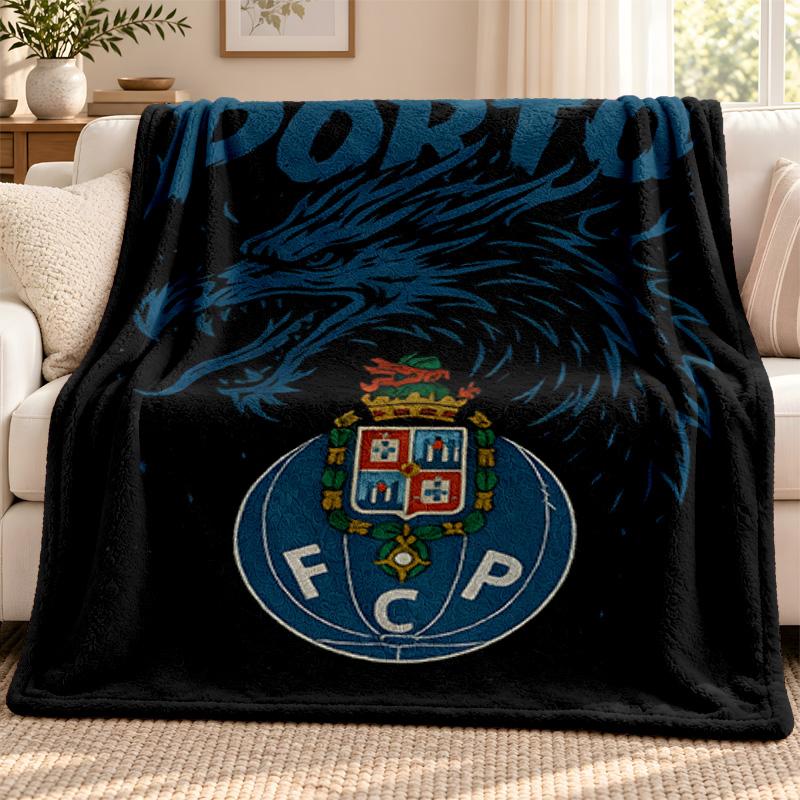 FC Porto blanket Flannel Blanket Soft Cozy Plush Throw for Sofa Bed Lightweight Home Decoration Outdoor camping