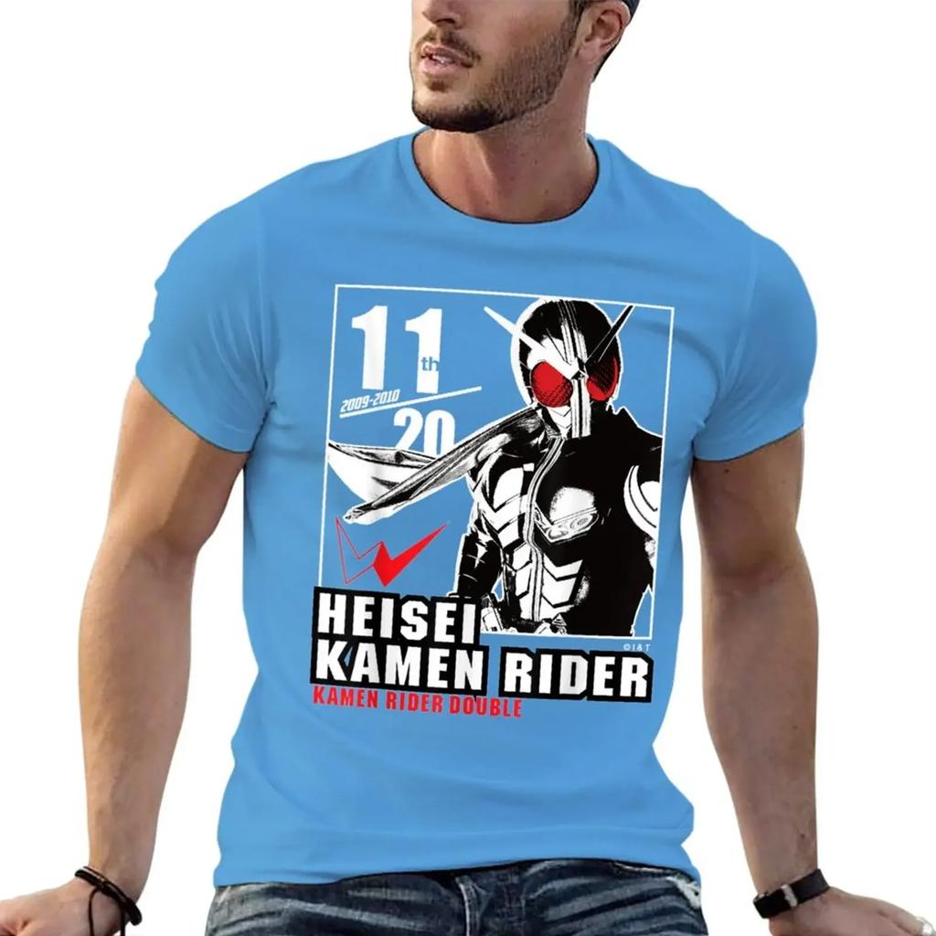Kamen Rider W Heisei Rider Anniversary T-Shirt oversizeds summer tops mens graphic t-shirts funny