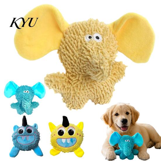 Funny Interactive Pet Gifts Cute Monsters Plush Squeaky Toy, Dog Molar Durable Toys Self Play Anxiety Relief Toy for Dogs Cats Safe Chew