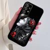 Catrina Beautiful Rose Girl Skull Phone Case For Samsung S25,24,21,22,23,30,Ultra,20,Plus Black soft silicone case
