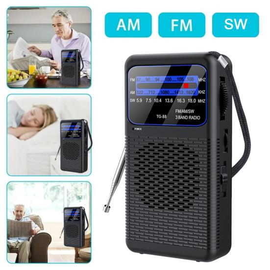 Портативное радио с долговечной двухбатарейной конструкцией, полным диапазоном покрытия, технологией низкого энергопотребления, радио для подготовки к чрезвычайным ситуациям
