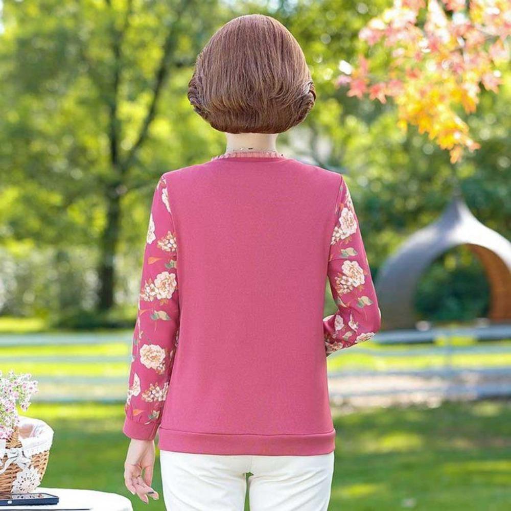 Весенний топ для женщин среднего возраста, с длинным рукавом, нижнее пальто, тонкая западная вязаная маленькая рубашка