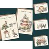 Christmas Card Set 12 Pieces Of Festive Cards And Envelopes With A Simple And Modern Design