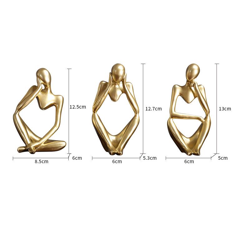 Sand Color The Thinker Abstract Statues Sculptures Yoga Figurine Nordic Living Room Home Decor Decoration Maison Desk Ornaments