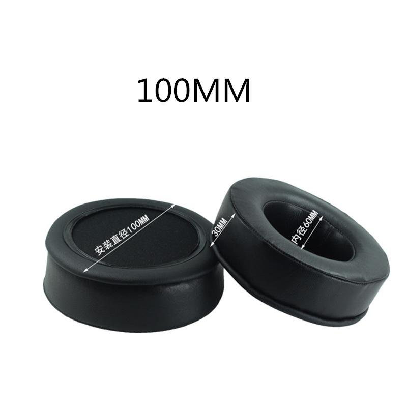 Round Real Sheepskin Ear Pads 80MM 85MM 90MM 95MM 100MM 105MM 110MM For Razer For Sony for AKG Headphones Soft Memory Foam