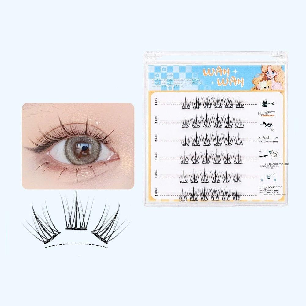 Sweet Self-adhesive Lash Clusters DIY False Eyelash Clusters Glue Free Fake Lashes  Makeup Tool