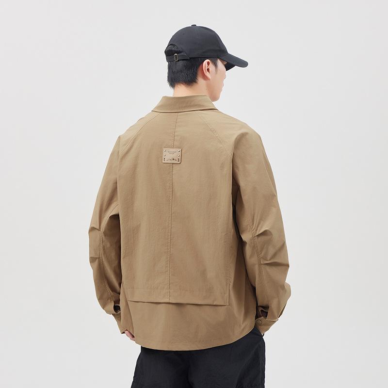 Lapel Jacket Jacket Men'S Season Khaki Sports Casual Top Mountain Functional Wind Tooling Jacket