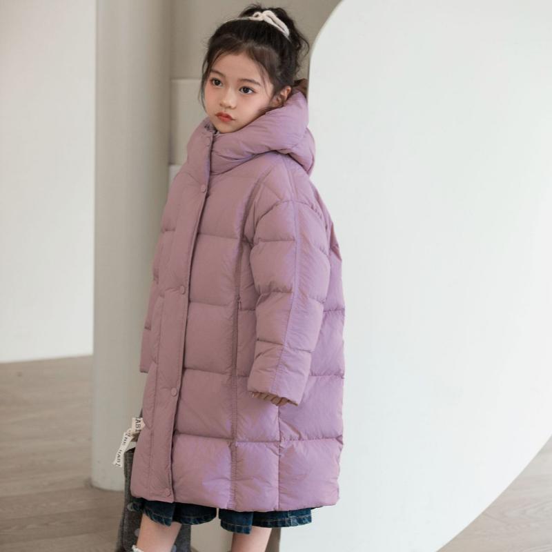 New Winter Down Jacket Korean Style Thick Long Children's Coat Boys and Girls Winter Clothes