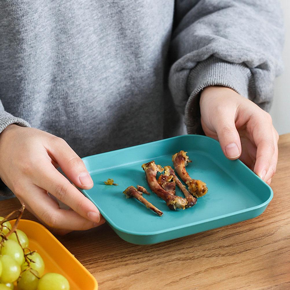 8 шт./набор 6-дюймовых тарелок для фруктового салата, настольных тарелок для остатков костей, небольших подносов для еды, тарелок для кормления детей, кухонной посуды