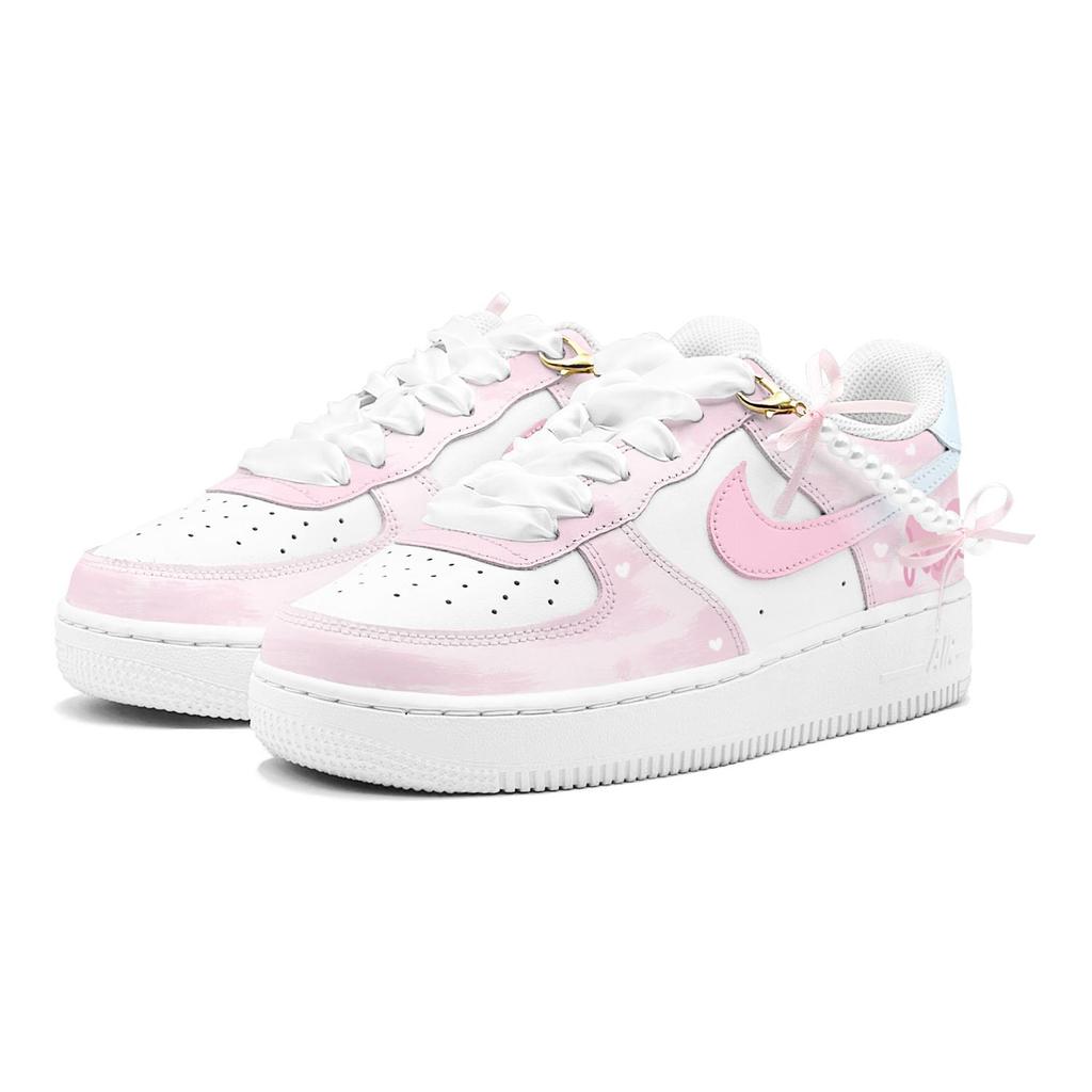 Nike Air Force 1 Air Force 1, Couple's, Romantic Favor, Galaxy Sweet Dream, Heart, Pearl, Bowknot, Sweet And Cute DH2920-111(TeamS3-S-BOX)