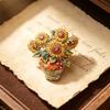Vintage Van Gogh Oil Painting Brooches Artistic Suit Coat Pins Men Women