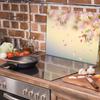 GLASS PROTECTIVE PLATE FOR STOVE 60x52 FLOWERS