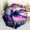 1pc Stunning Stained Glass Hummingbird Design Pattern Automatic Umbrella is Fashionable and Good-Looking, Suitable for Travel and Daily Use.R074
