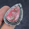 Rhodochrosite Handmade 925 Sterling Silver Jewelry Ring Size 10 h4R17