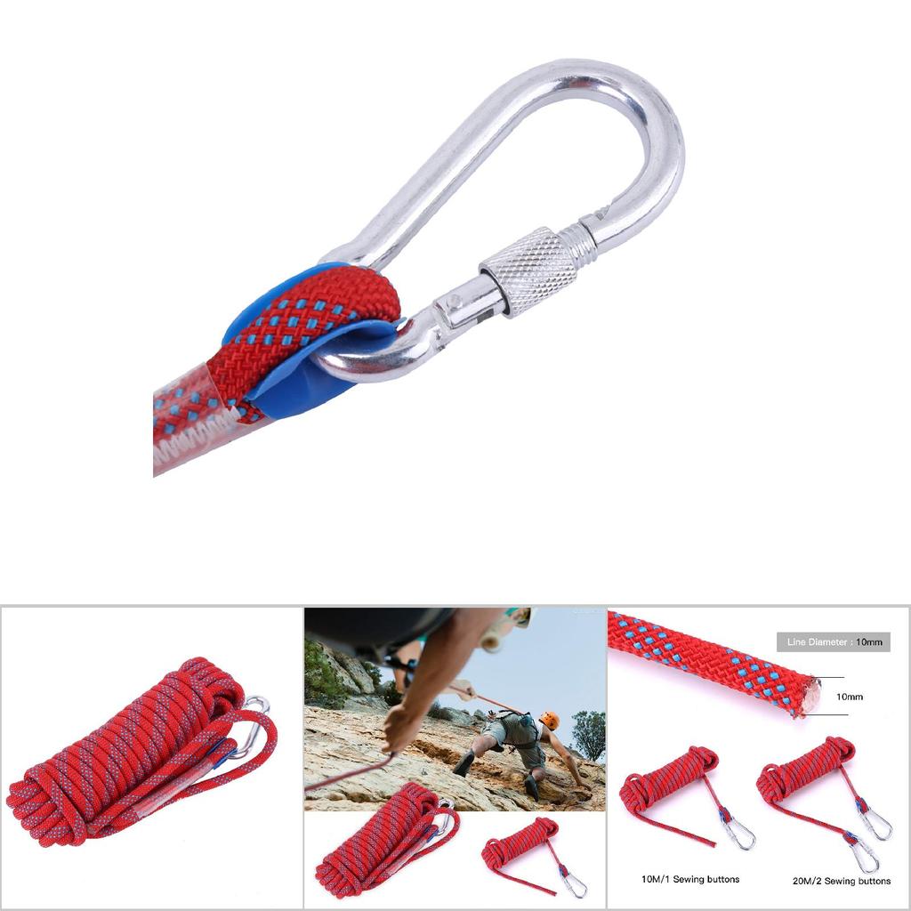 10 мм прочный паракорд Panchute Corad строп с карабином (Красный-10м)