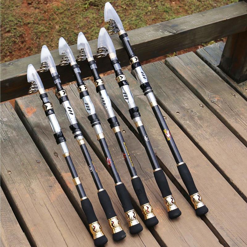 Fishing Rods 24-Ton Ultra Lightweight Telescopic Fishing Poles Stainless Steel Guides