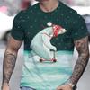 Hot Sell Christmas T-Shirt For Men 3d Snowman Printed Men'S Clothing Street Designer Short Sleeve Tshirts Daily Casual Tops Tees