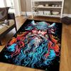 1pc Handsome Thor Print, Design Area Rug - Soft, Anti-Slip, and Durable Gaming Room Decor for Bedroom, Living Room