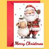 10PCS Cute Cartoon Christmas Greeting Cards Set with Envelopes, Large Size Xmas Cards for Holiday Wishes & Gifts