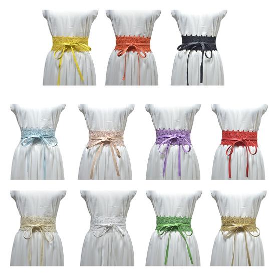 Женский пояс из гладкой искусственной кожи с кружевом, широкий шнуровкой, регулируемый противоскользящий прочный шов, ретро, тонкая талия, украшение, платье, пальто, пояс