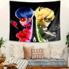 Ladybug Tapestry, Wall Hanging Tapestry, Pattern Tapestry for Dorm Bedroom Living Room Wall Art Photography Backdrop