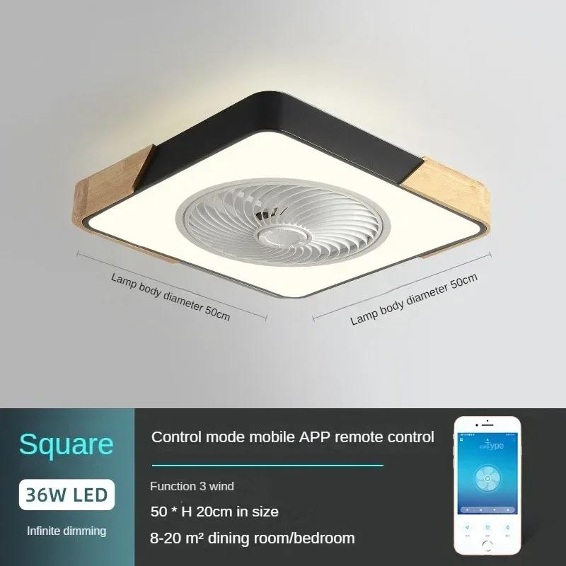 Низкопрофильный деревянный потолочный вентилятор с дистанционным управлением, регулируемая яркость, 3 цвета, светодиодная лампа для спальни, потолочный светильник для детей