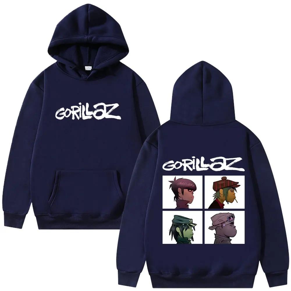 The Gorillaz Rock Band's Album Features Pattern Prints on Men Women Hoodies Sweatshirt Pullovs Hip-hop Alternative Tracksuit Female Male Clothing