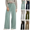 Women's  Soft Extra Wide Leg Pants With Pockets Drawstring High Waist Pull-On Casual Pants