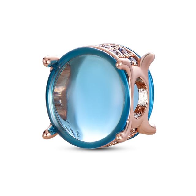 Ocean Blue Cz Бусина 925 Серебро Морская Черепаха Земляная Сова Шарм Подходит для нового браслета Летняя серия Ожерелье с подвеской