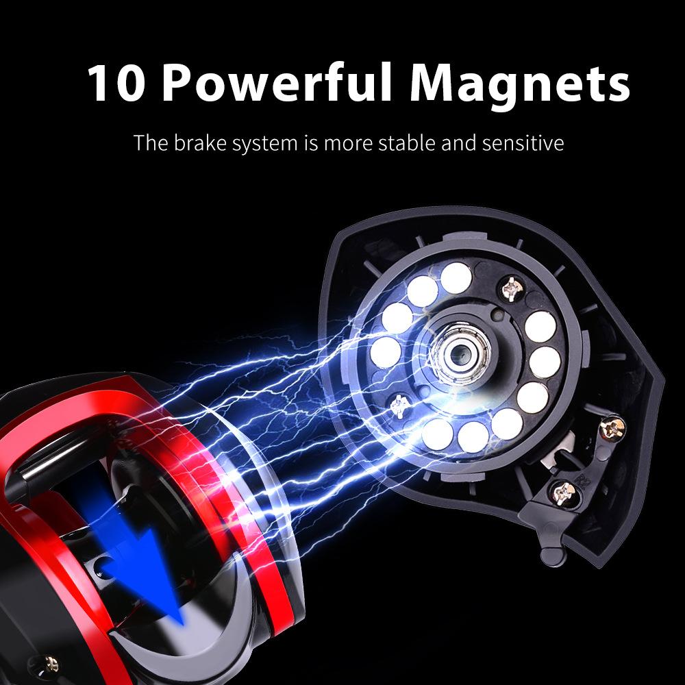 Metal Spool Baitcasting Reel High Speed 7.2:1 Metal Star Drag Magnetic Brake Max Drag 8kg Ultralight Surf Casting Fishing Reel