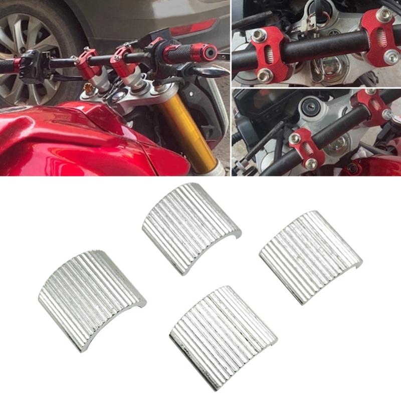 Motorcycle Handlebar Mount Risers Clamp 22mm 7/8Inch to 28mm 1-1/8Inch Conversion Shims Spacer Handlebar Shims Adapter