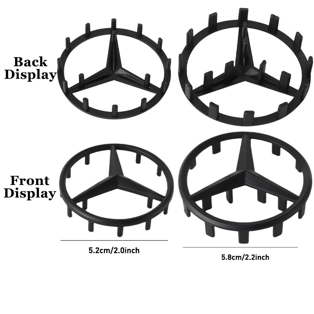 SUG2 Car Interior Steering Wheel Hollow Badge Logo Decor Accessories For Mercedes Benz C180 C200 C260 C300 W108 W124 W126