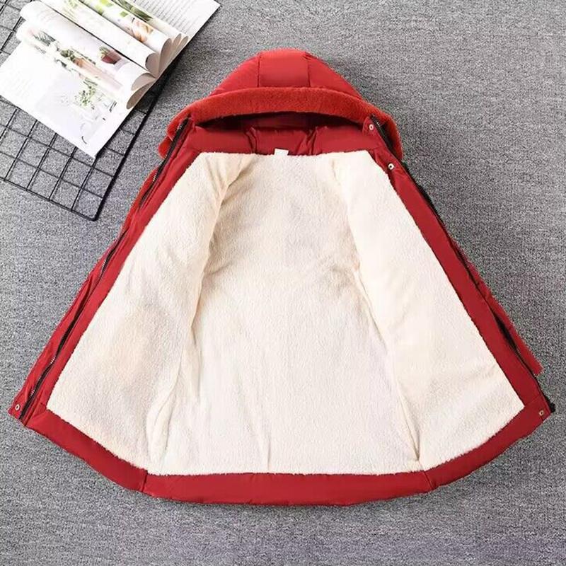 Зимняя верхняя одежда для детей среднего и большого размера, куртка для девочек с меховым воротником, сохраняющая тепло, пальто принцессы с капюшоном на молнии, верхняя одежда для девочек, детская одежда