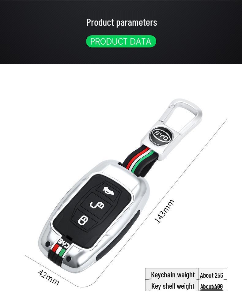BYD Song/Tang/Max Key Case: Creative Metal Shell for Old Models (G5, Surui, E5, Sirui, G6, Qin).