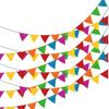 Nylon Fabric Decor Outdoor 100M Triangle Flags Pennant Multicolored Bunting Banner